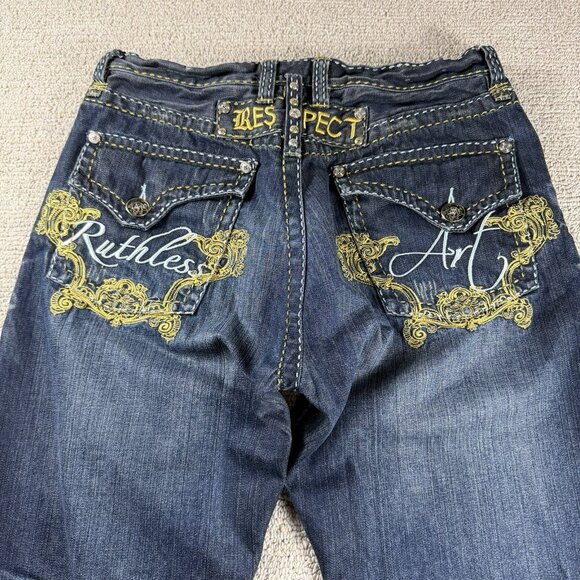 Ruthless Art Respect Denim Jeans Blue Men’s Size 36 x 32 - Picture 6 of 6